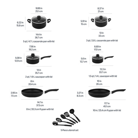 Amazon Basics cookware in use on stovetop demonstrating even cooking and practical layout