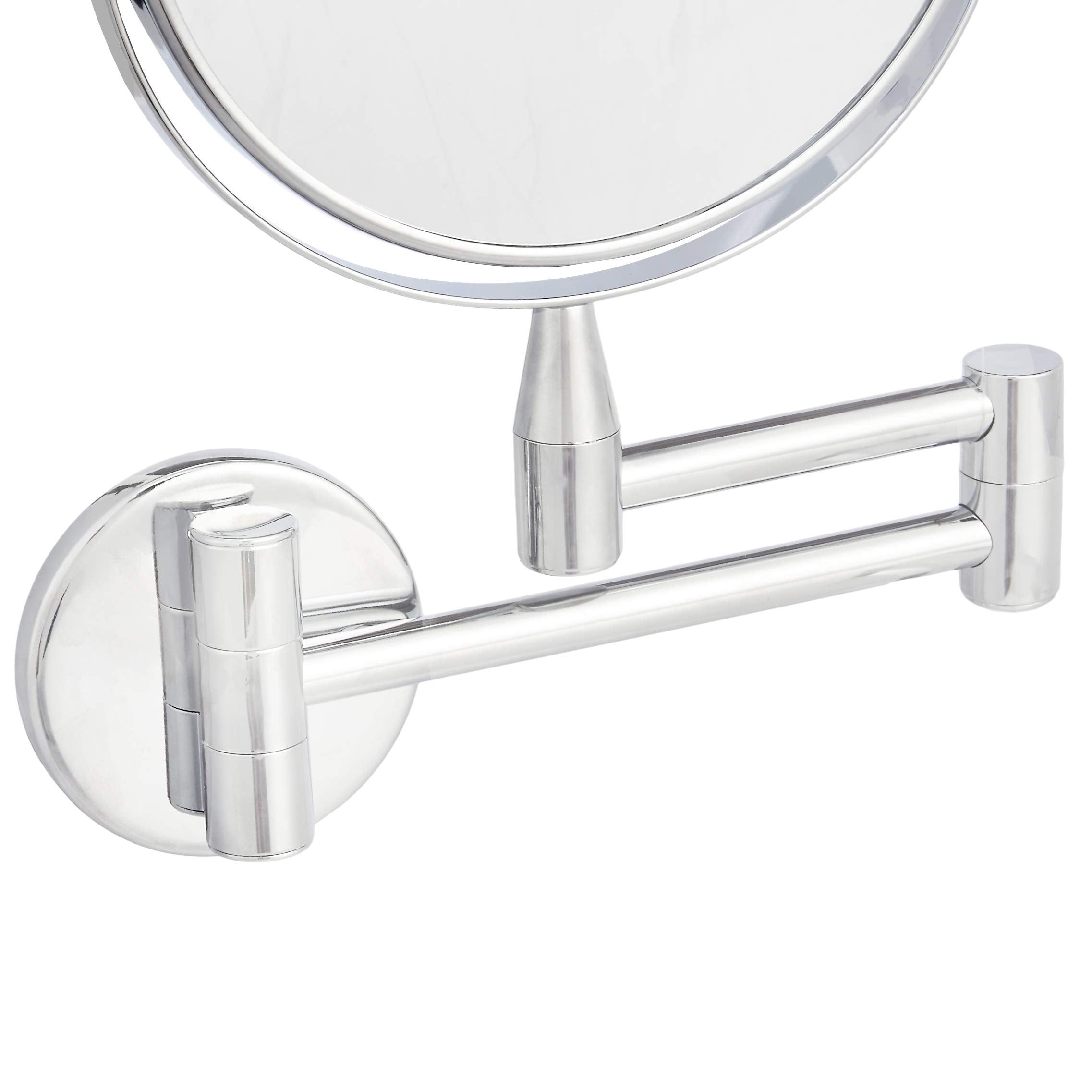 Amazon Basics chrome finish and mounting detail highlighting durable corrosion-resistant benefit