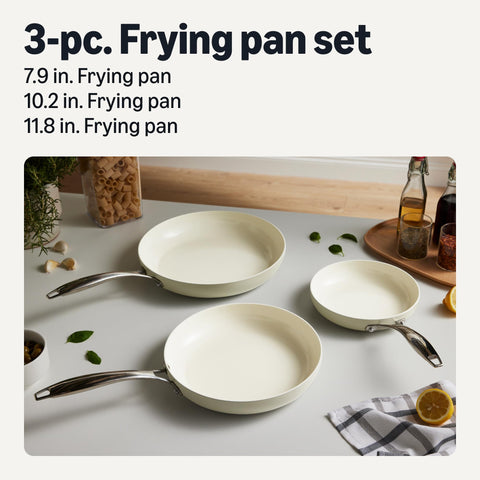 Amazon Basics ceramic surface close-up highlighting smooth nonstick finish for effortless release