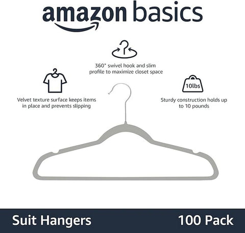 Amazon Basics close-up velvet texture preventing slips for delicate garments