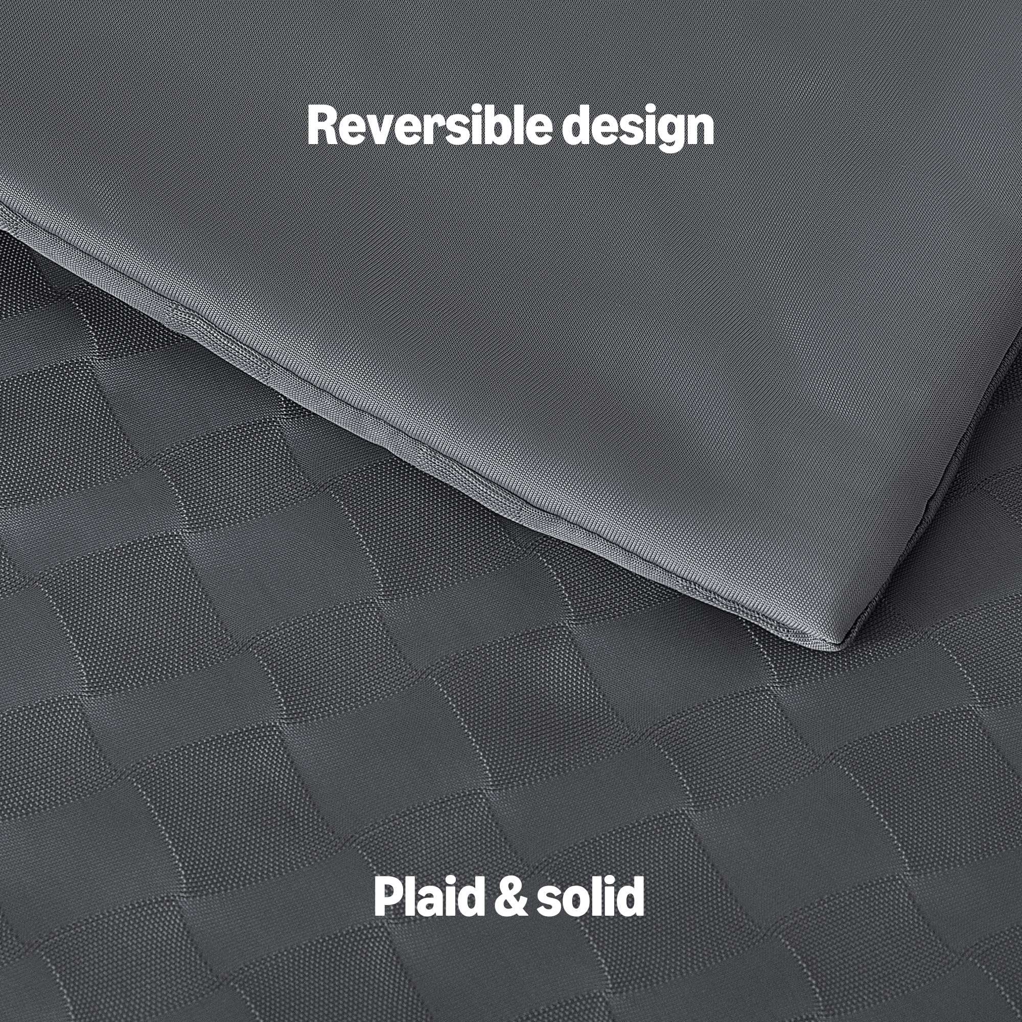 Amazon Basics edge stitching detail highlighting reinforced grid durability