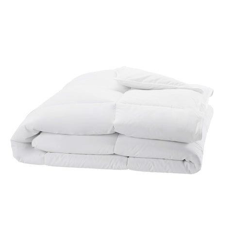 Amazon Basics comforter fabric close-up highlighting soft texture and durability