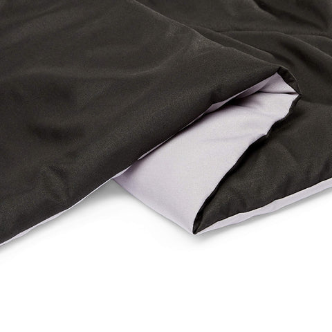 Amazon Basics comforter on styled bed demonstrating easy styling and cozy bedroom benefit