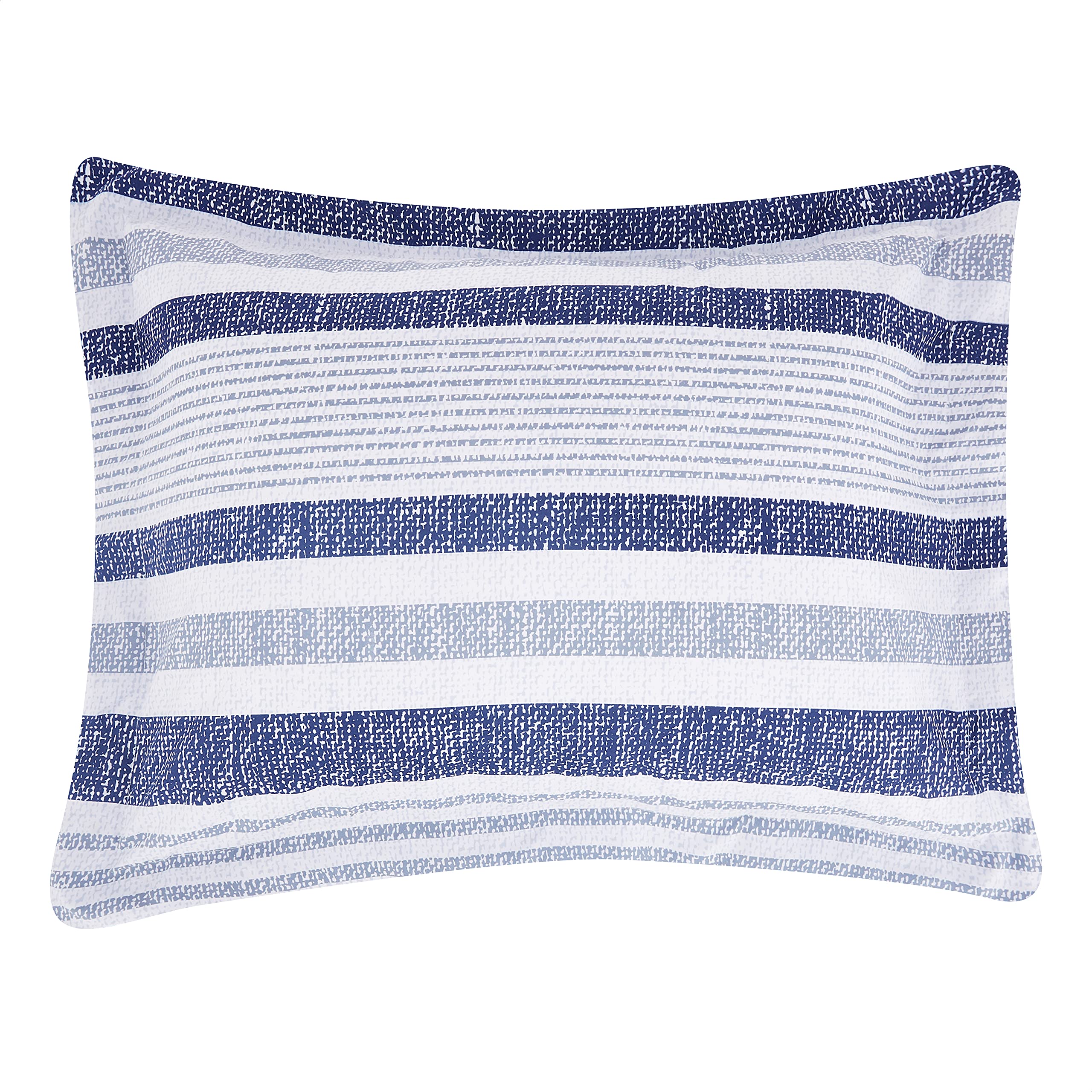 Amazon Basics reversible beige stripes side displayed for quick style change and versatility