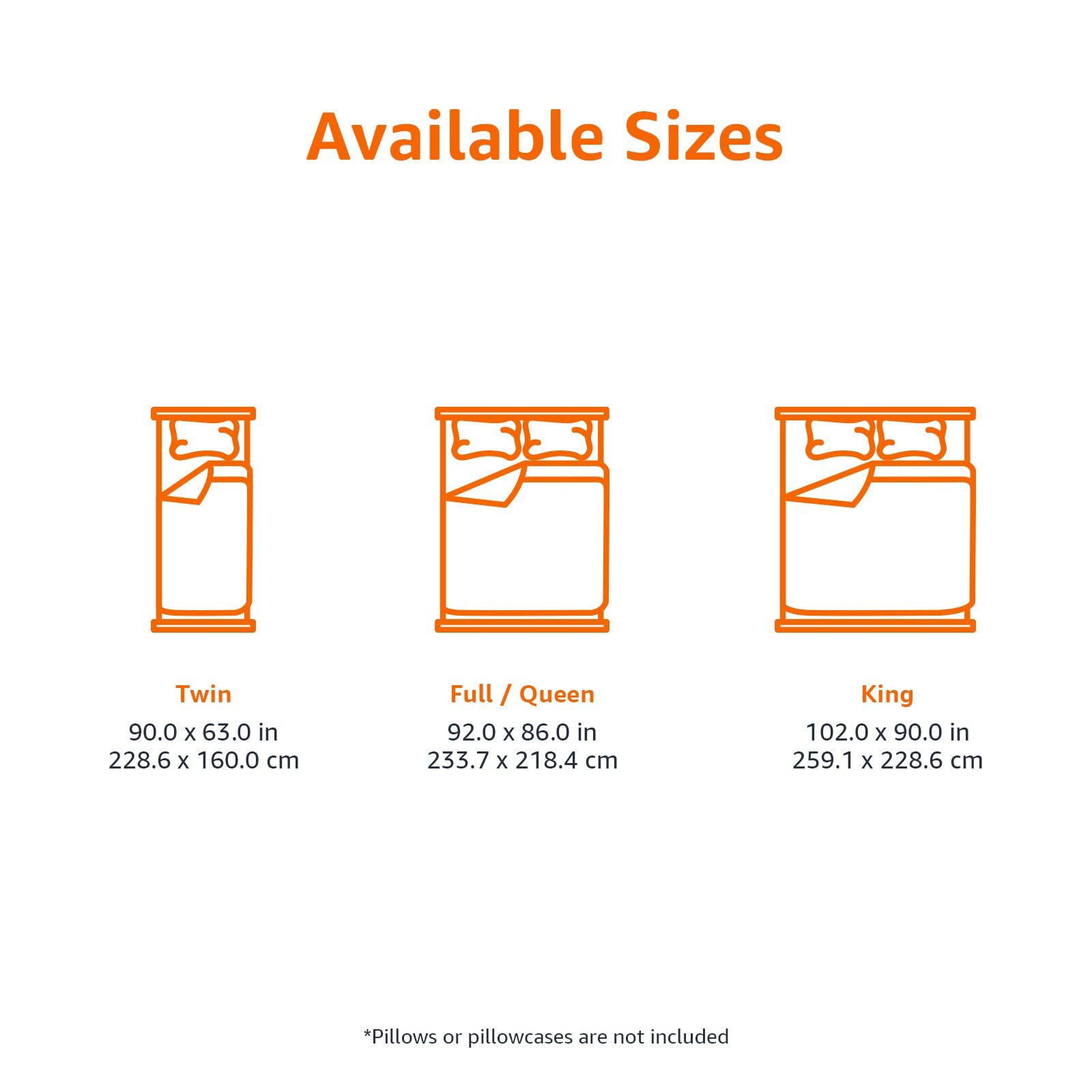 Amazon Basics comforter size comparison on king bed showing full coverage and proper fit