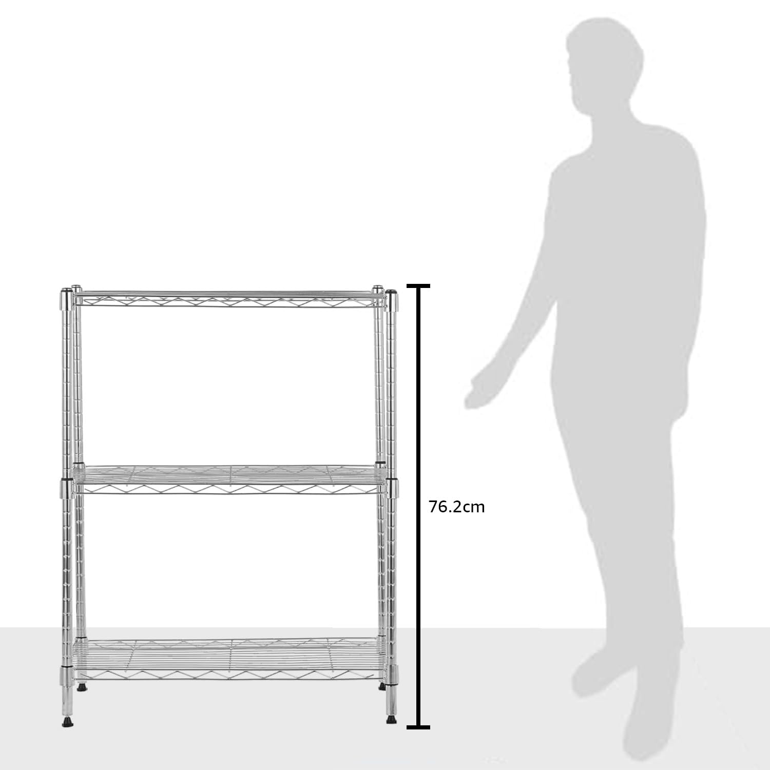 Amazon Basics compact rack in pantry illustrating space-saving benefit