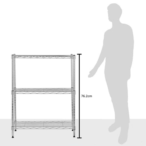 Amazon Basics compact rack in pantry illustrating space-saving benefit