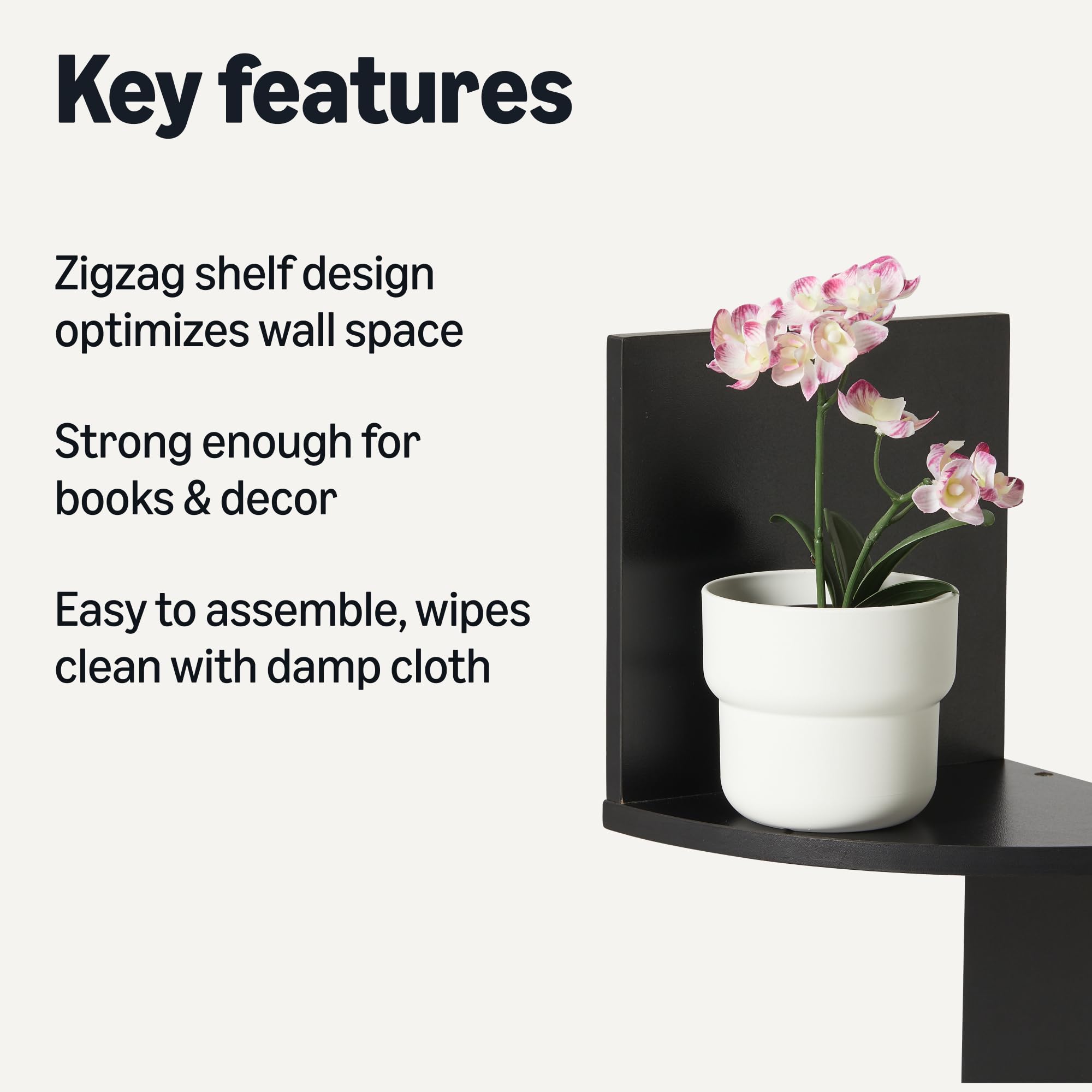 Amazon Basics close-up of zigzag profile highlighting modern design benefit