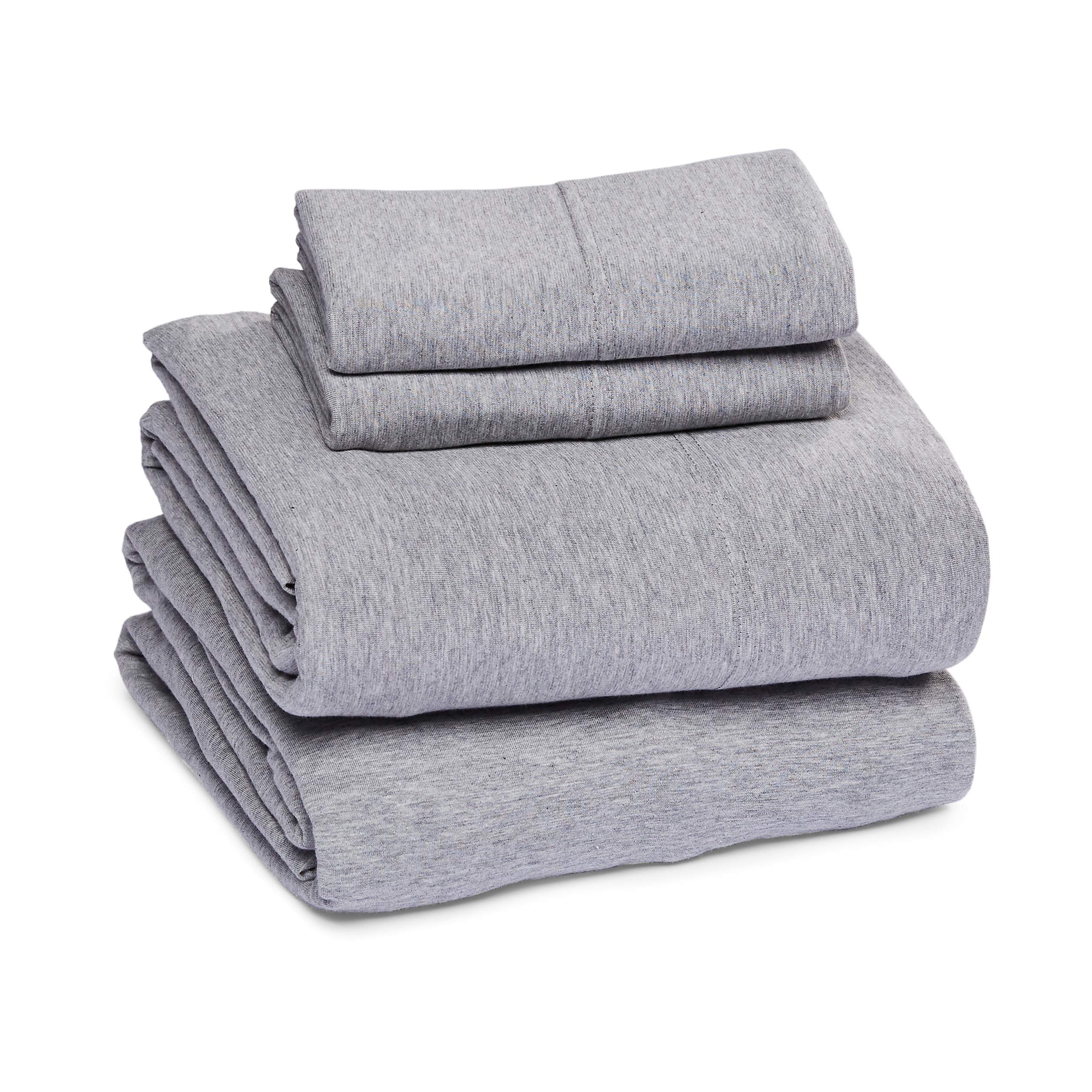 Amazon Basics cotton jersey fabric close-up highlighting soft texture and breathability