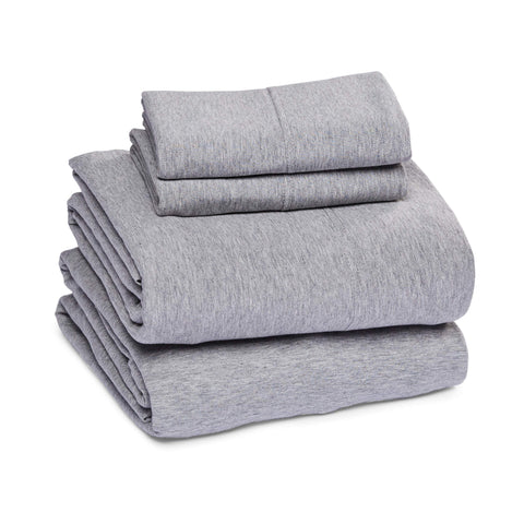 Amazon Basics cotton jersey fabric close-up highlighting soft texture and breathability