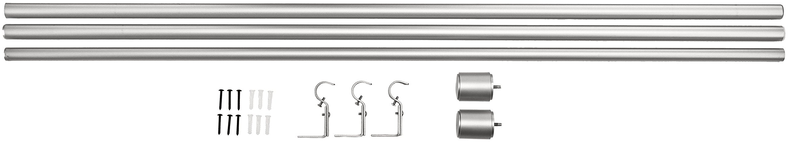 Amazon Basics rod diameter comparison illustrating sturdy thickness
