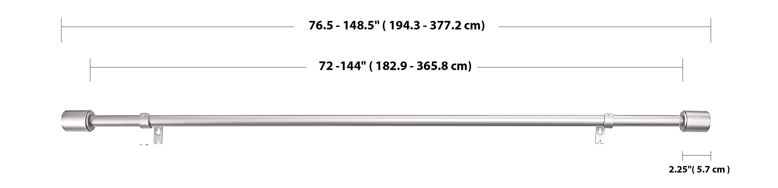 Amazon Basics finial close-up highlights cap detail and refined finish