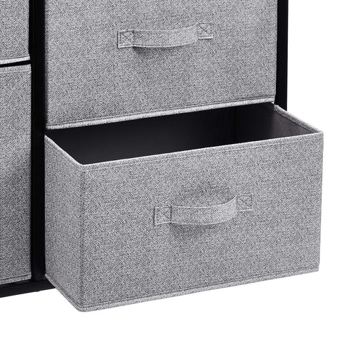 Amazon Basics close-up of drawer fabric texture showing durable weave and easy-care benefit