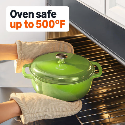 Amazon Basics inside surface close-up showing smooth enamel for easy browning and cleaning