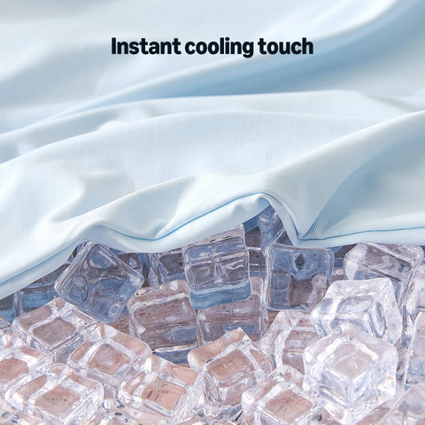 Amazon Basics fabric close-up showing smooth breathable texture for cooler comfort