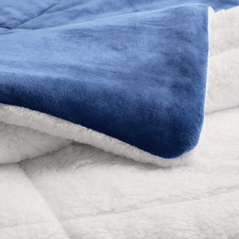 Amazon Basics micromink fabric texture detail showing soft surface for immediate comfort
