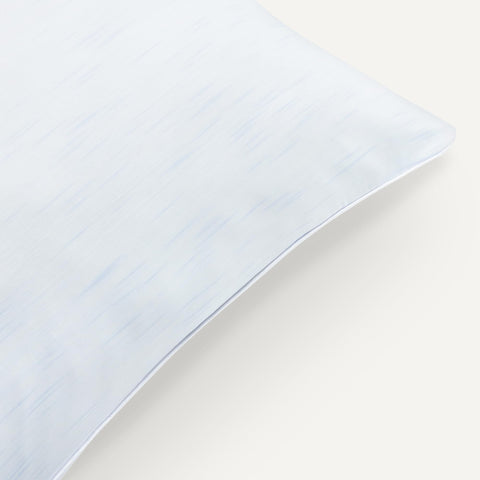 Amazon Basics macro view of hypoallergenic down-alternative fill showing supportive texture