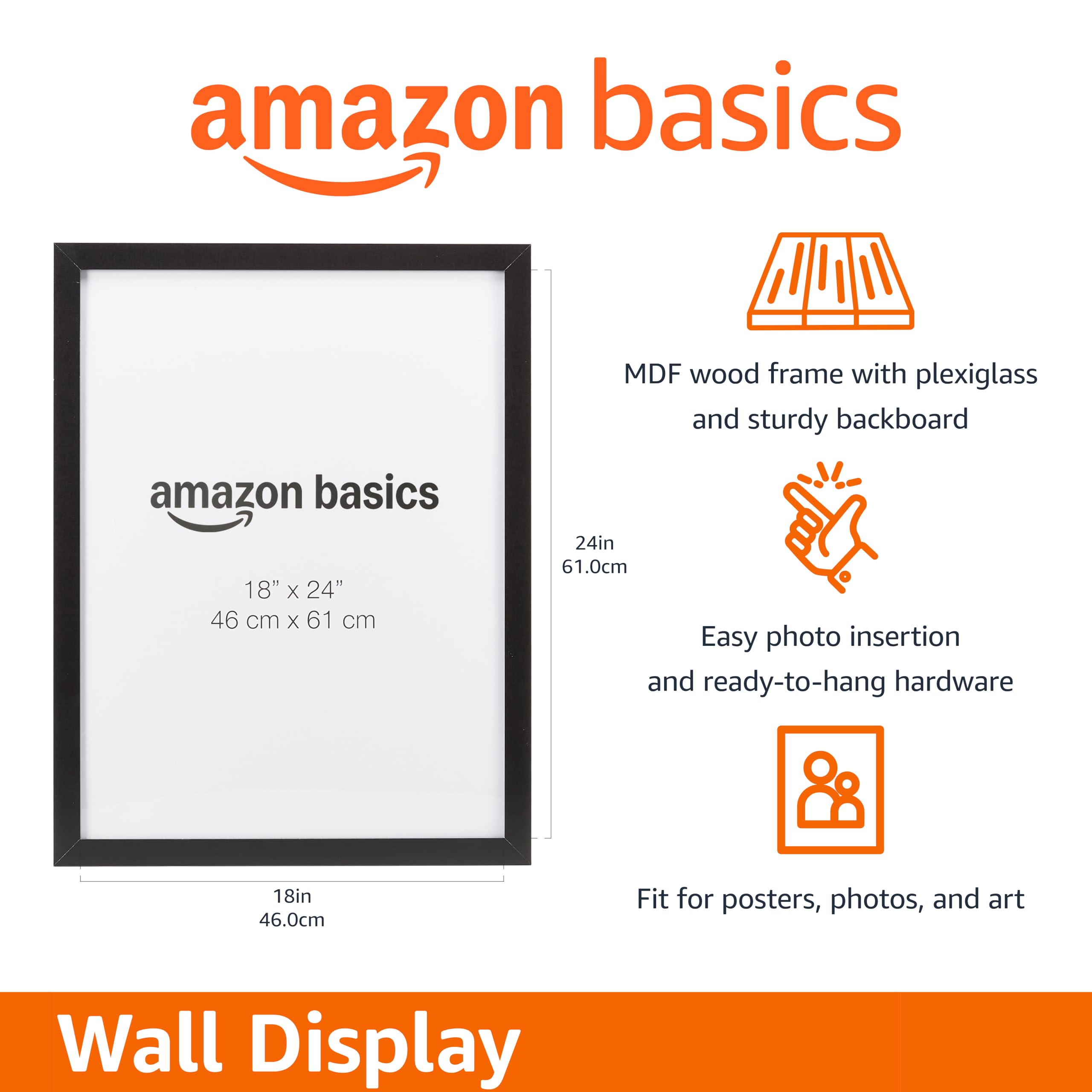 Amazon Basics corner close-up showing MDF finish and precise miters for polished look