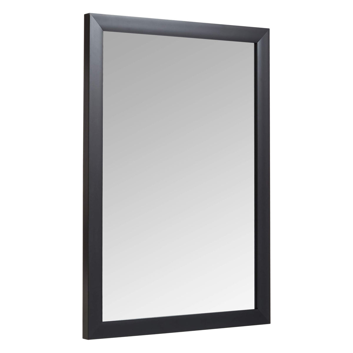Amazon Basics front view mirror showing sleek black frame and clear reflection for style