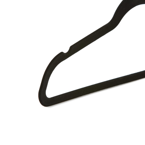 Amazon Basics hangers holding suits and shirts to maximize closet space
