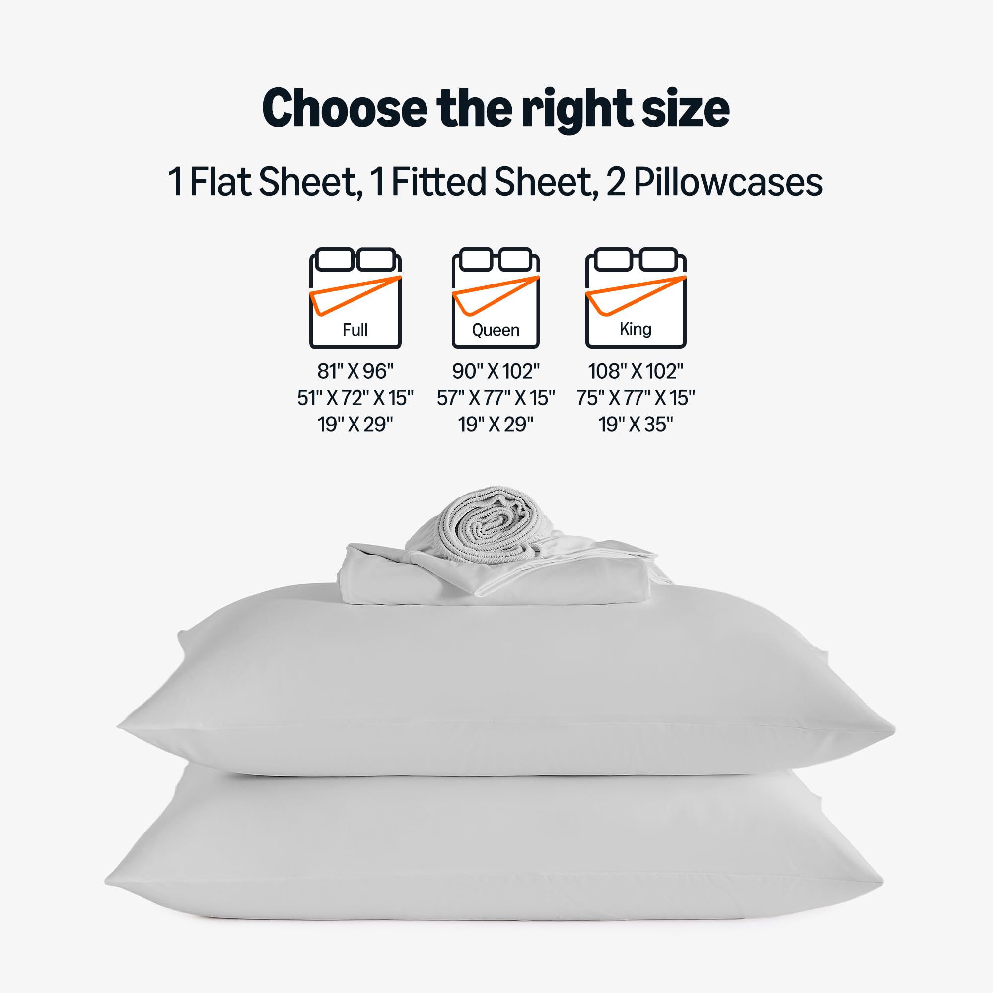 Amazon Basics gray sheet set on made bed in bright bedroom showcasing breathable look and cooling comfort