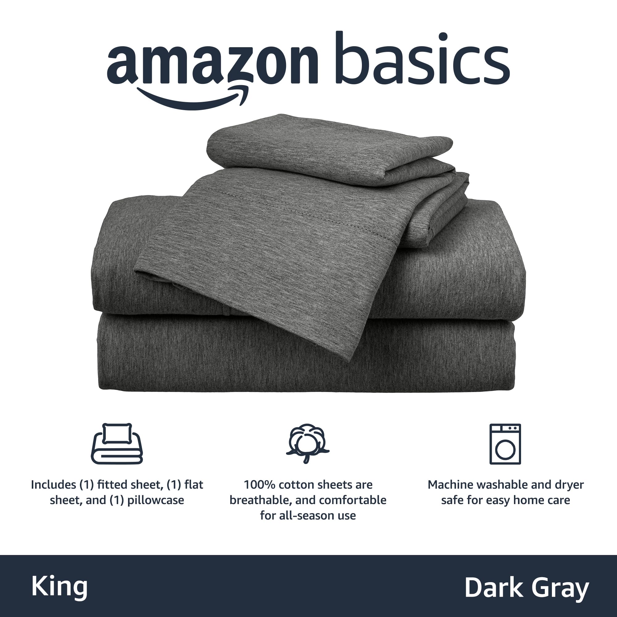 Amazon Basics fitted sheet stretched on mattress corner demonstrating secure fit