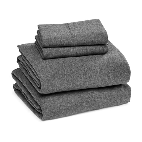 Amazon Basics close-up of jersey knit texture highlighting softness and breathability