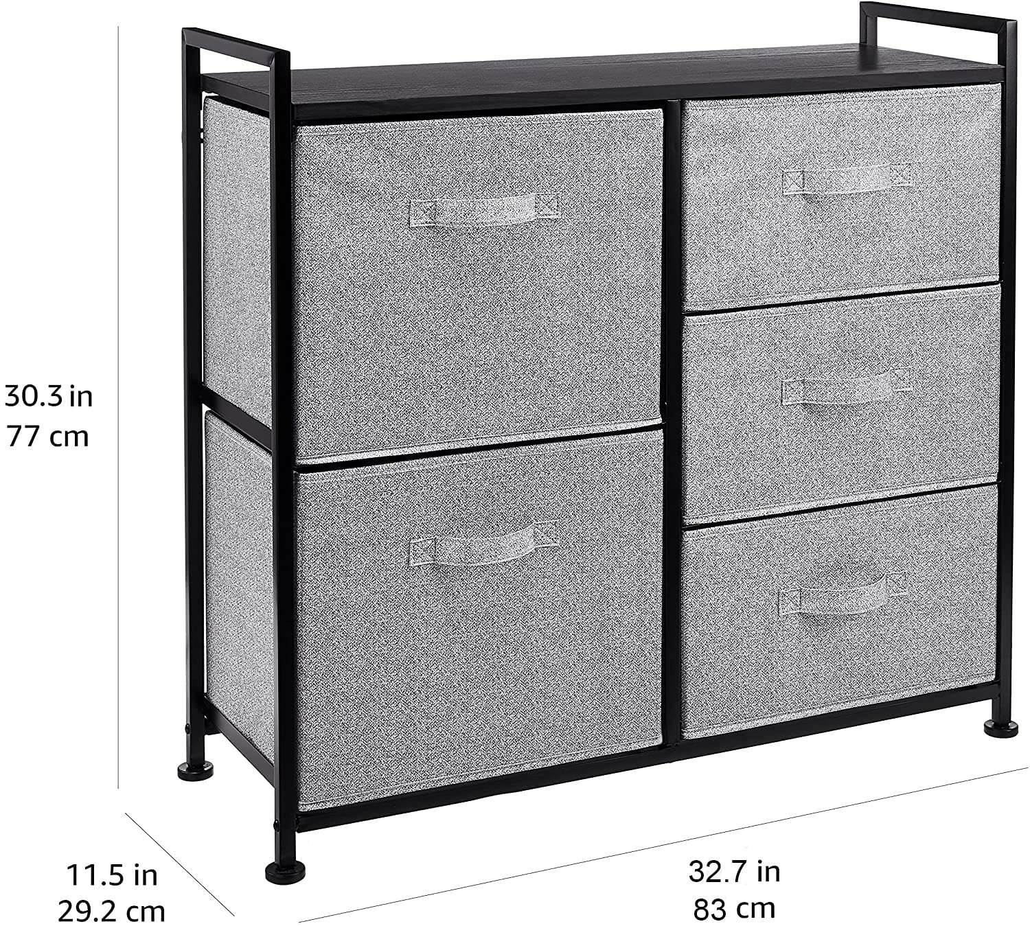 Amazon Basics organizer in bedroom lifestyle scene showing neat storage and streamlined decor