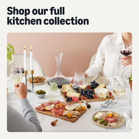 Amazon Basics table setting in linen gray showing neutral style for casual hosting