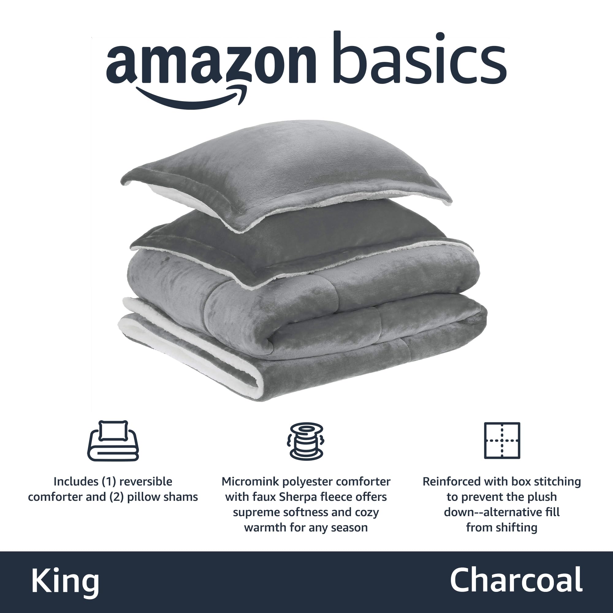 Amazon Basics micromink close-up highlighting soft texture and comfortable touch