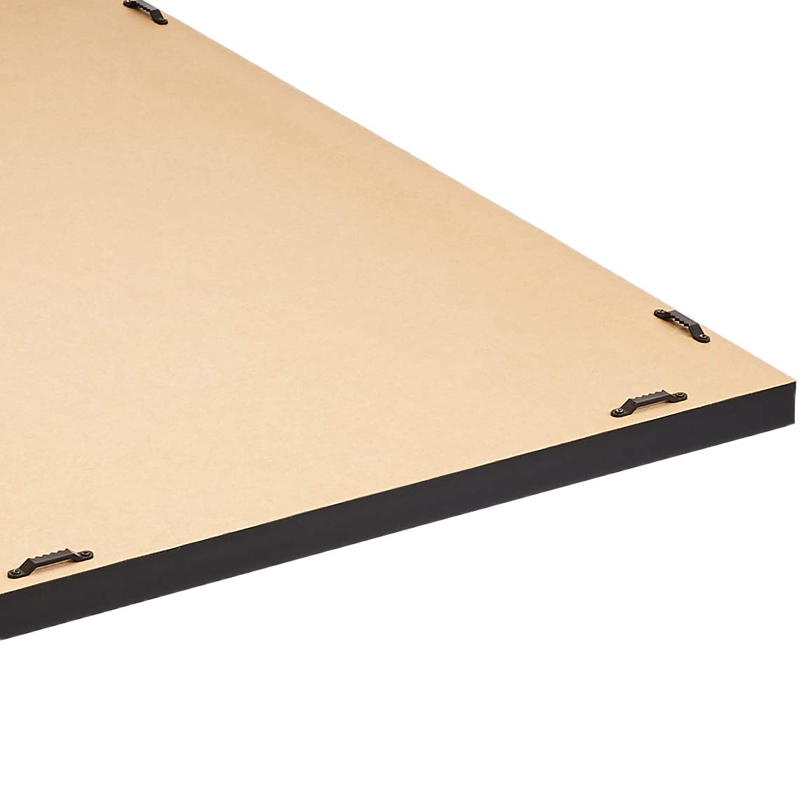 Amazon Basics mirror mounted horizontally above console brightening entryway