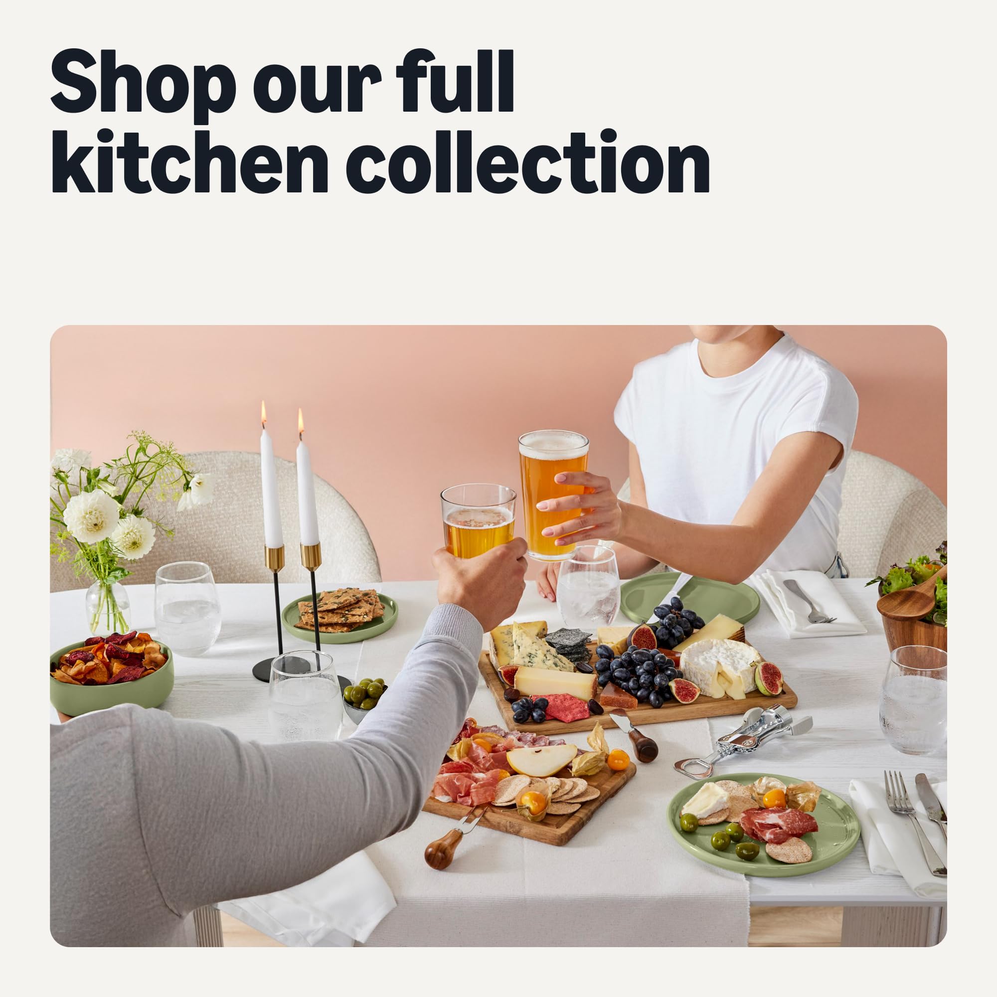 Amazon Basics plate with served meal illustrating oven-to-table convenience