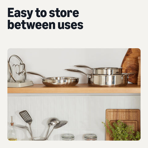 Amazon Basics pan in oven demonstrating oven-safe up to 500°F benefit