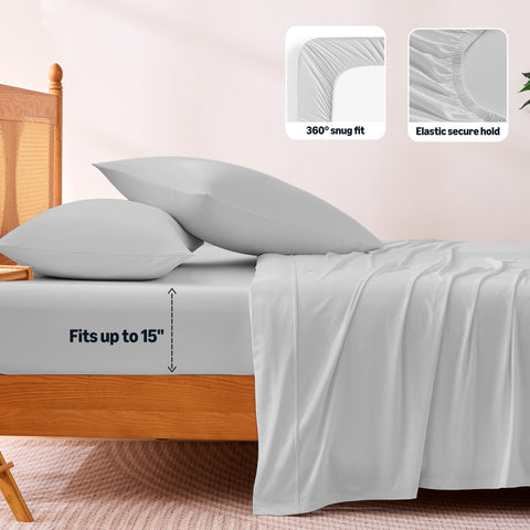 Amazon Basics envelope-closure pillowcase detail demonstrating tidy fit and protection for pillows during sleep