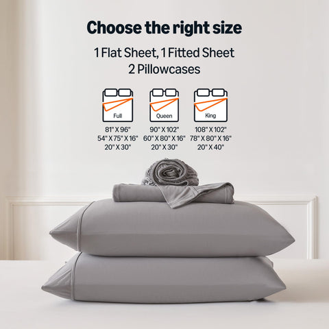 Amazon Basics two pillowcases stacked highlighting knit texture and comfortable sleep surface
