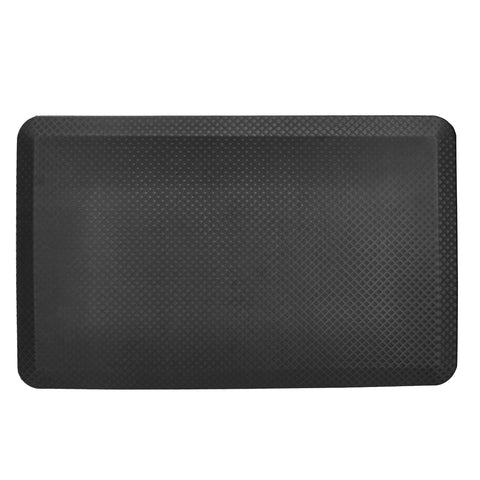 Amazon Basics front view of mat showing clean black surface and shape benefits