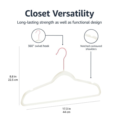 Amazon Basics rose-gold hook detail showing sturdy finish and polished aesthetic