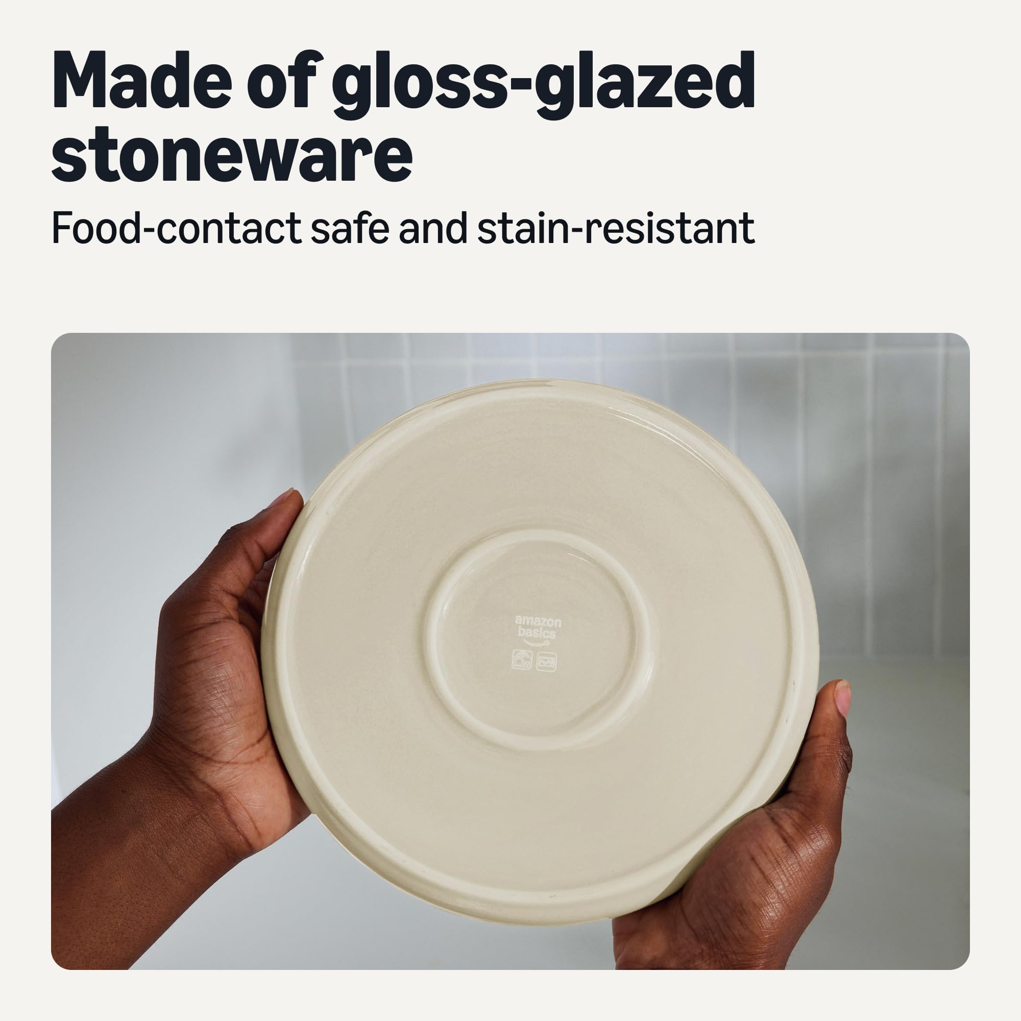 Amazon Basics salad plate and cereal bowl arranged for a styled table setting