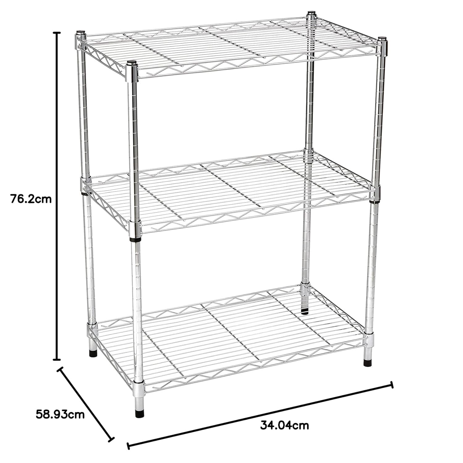 Amazon Basics shelving installed in garage demonstrating organized storage