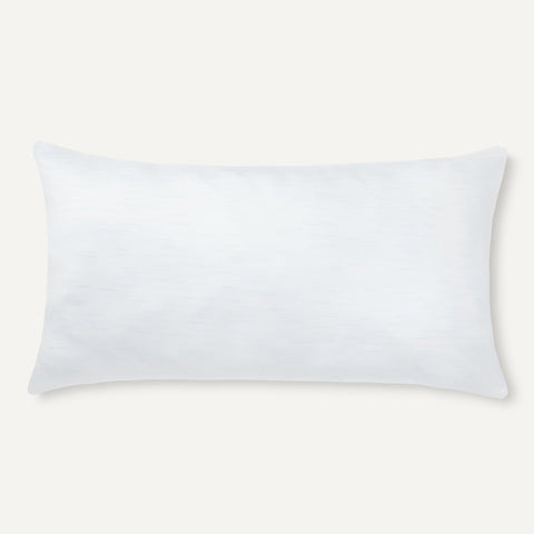 Amazon Basics pillow next to ruler showing king 20x36-inch size for proper scale