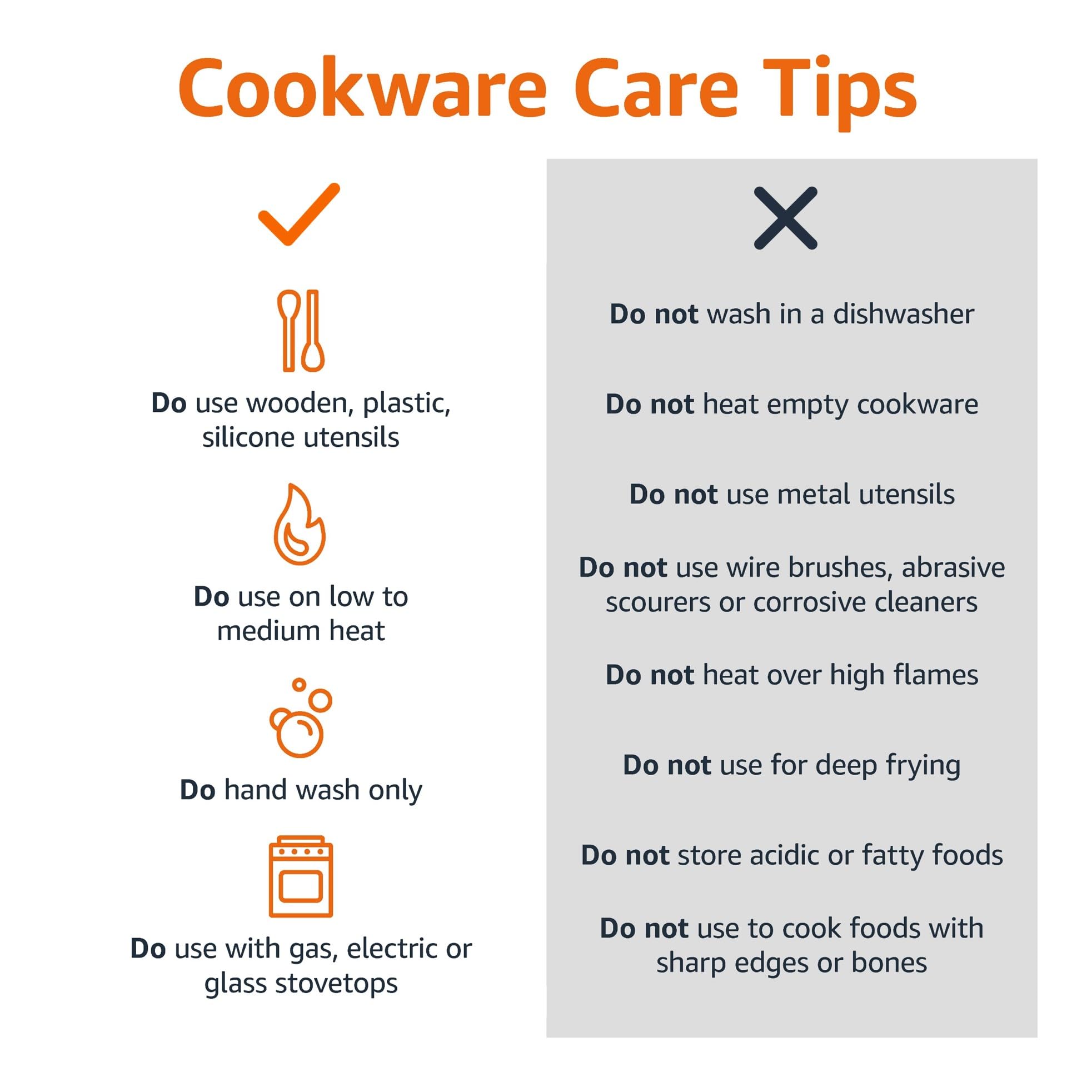 Amazon Basics pans beside measuring cups showing scale and space-saving benefit