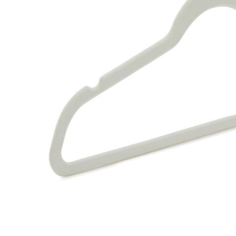 Amazon Basics hanger on rail next to garments showing space-saving capacity