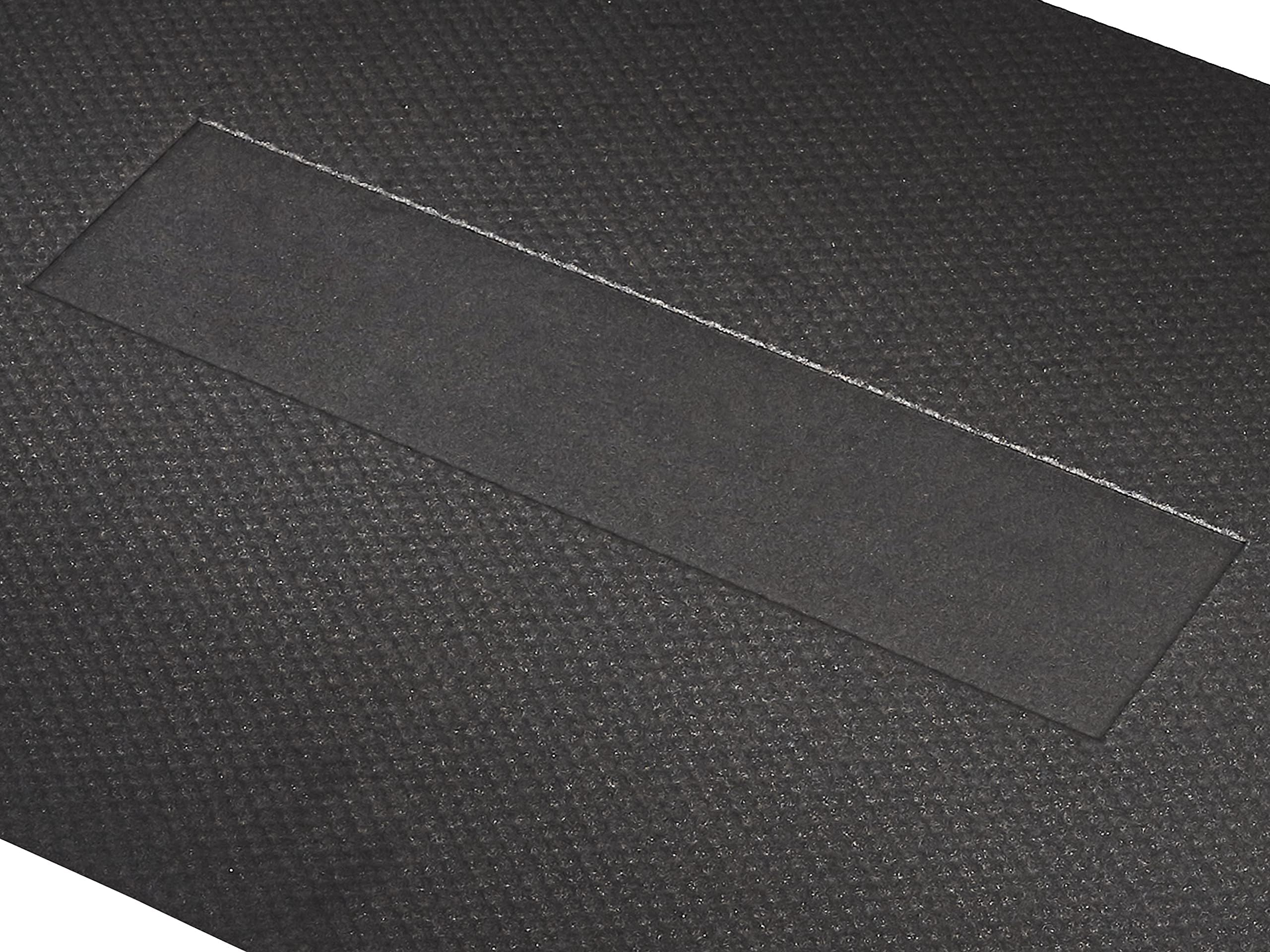 Amazon Basics mat next to ruler showing 32 by 20 inch size for fit