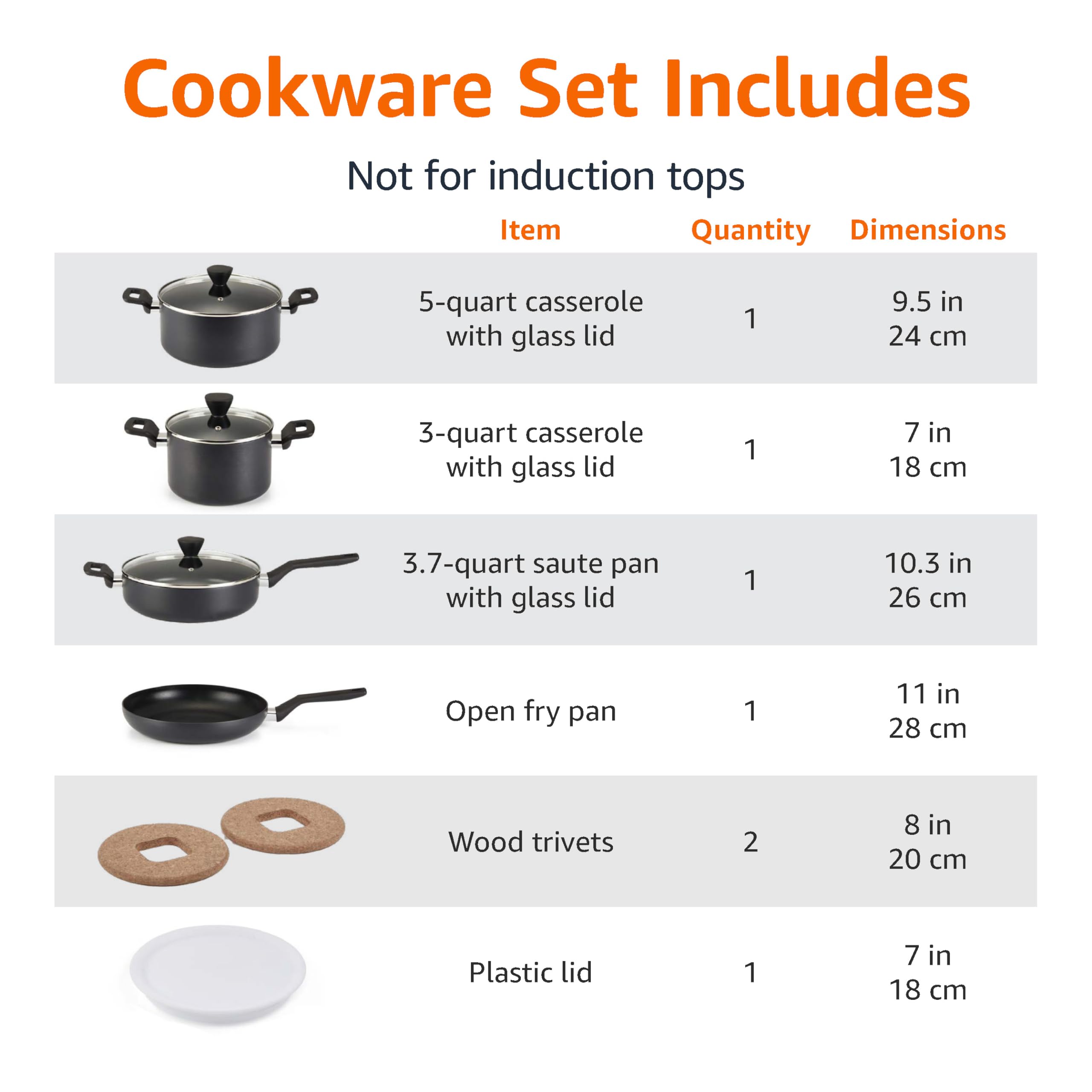 Amazon Basics nested stack showing space-saving storage benefit