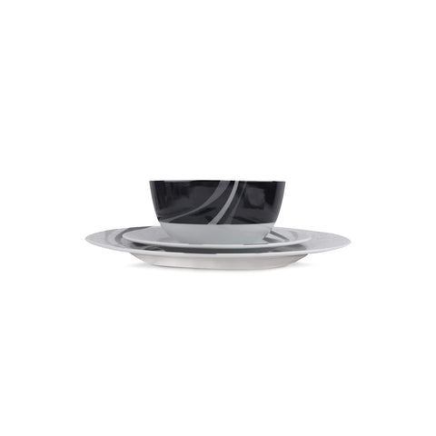 Amazon Basics Swirl set in use on table showing everyday elegance and practical styling benefit