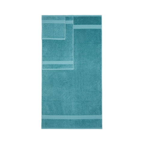 Amazon Basics washcloth close-up showing weave and gentle feel