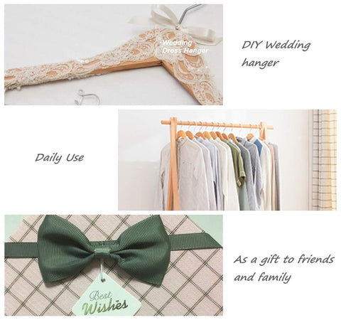 Amber Home hangers used for bridal party display for elegant presentation benefit