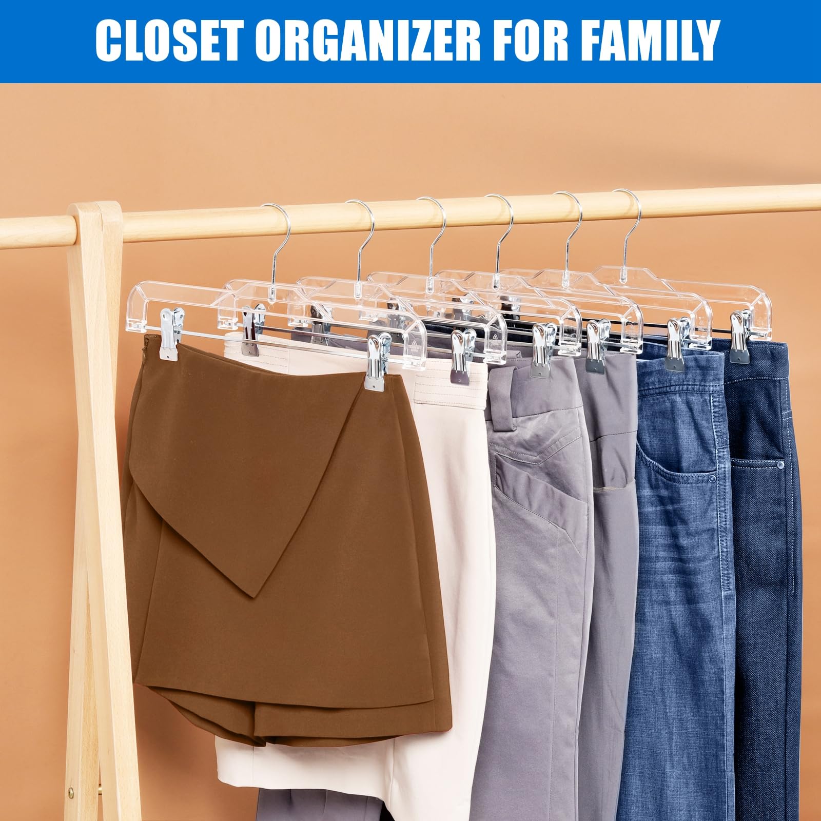 Amber Home organized closet row showing improved garment visibility