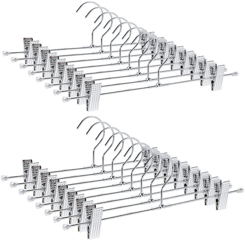 Amber Home front pack showing 50 chrome hangers, efficient closet upgrade