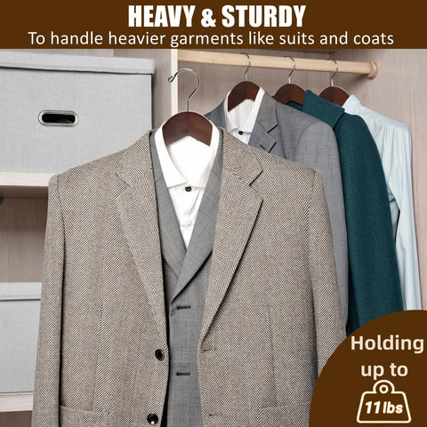 Amber Home multiple hangers neatly arranged in closet enhancing organization and presentation